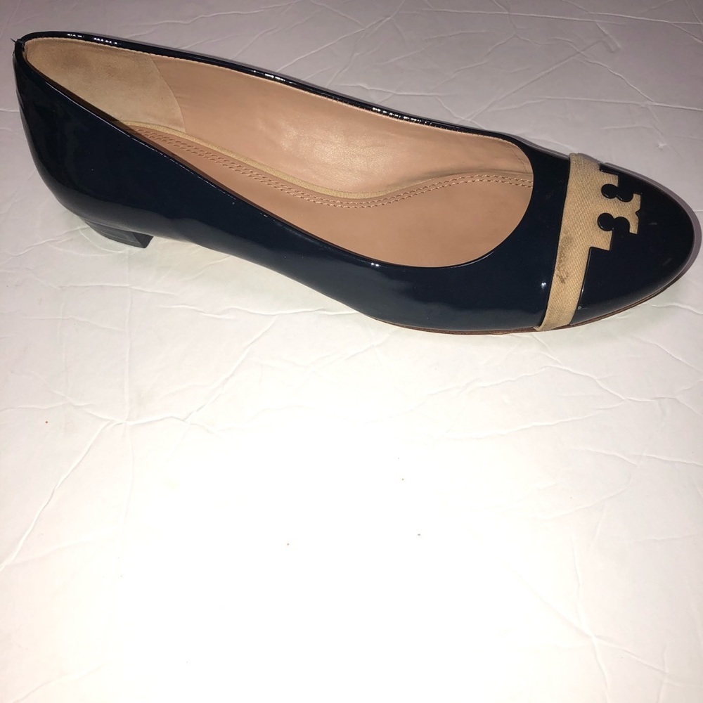 Tory Burch navy Gabrielle patent leather flats 8.5